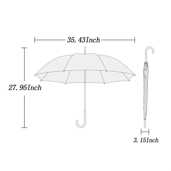 Clear Dome Umbrella with Auto Open for Rain & Weddings