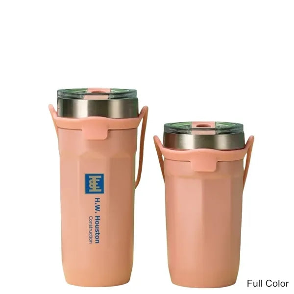 19/24 oz Stainless Steel Tumbler with Handle & Slider Lid