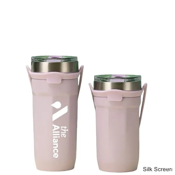19/24 oz Stainless Steel Tumbler with Handle & Slider Lid