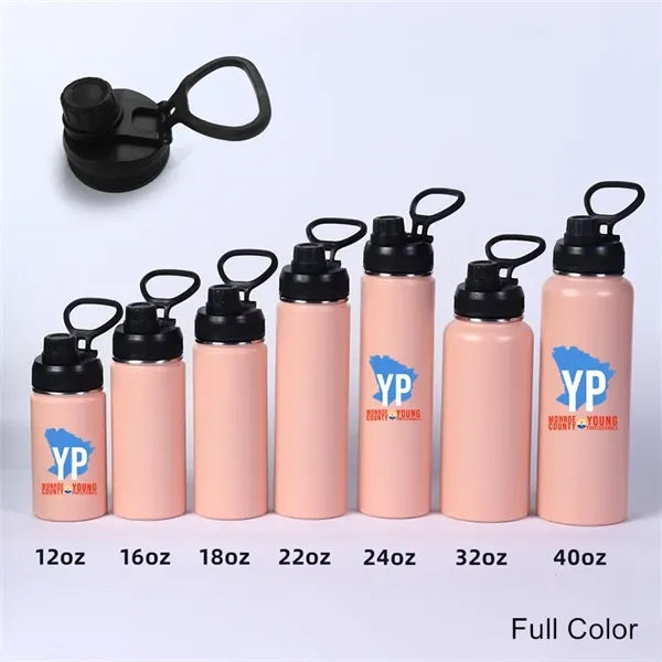 12/16/18/22/24/32/40 oz Wide Mouth Sports Loop Cap Bottle