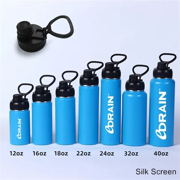 12/16/18/22/24/32/40 oz Wide Mouth Sports Loop Cap Bottle
