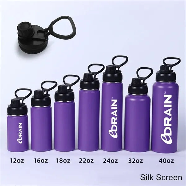 12/16/18/22/24/32/40 oz Wide Mouth Sports Loop Cap Bottle
