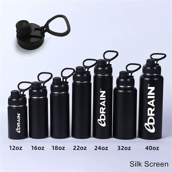 12/16/18/22/24/32/40 oz Wide Mouth Sports Loop Cap Bottle
