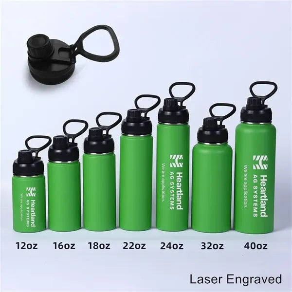 12/16/18/22/24/32/40 oz Wide Mouth Sports Loop Cap Bottle