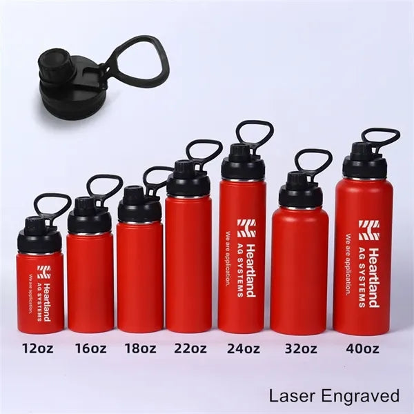 12/16/18/22/24/32/40 oz Wide Mouth Sports Loop Cap Bottle