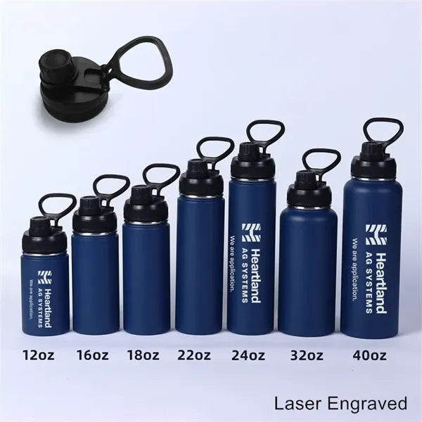 12/16/18/22/24/32/40 oz Wide Mouth Sports Loop Cap Bottle