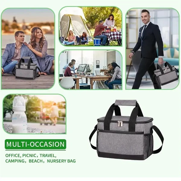 Oxford Insulated Cooler Lunch Bag For Outdoor Travel Picnic
