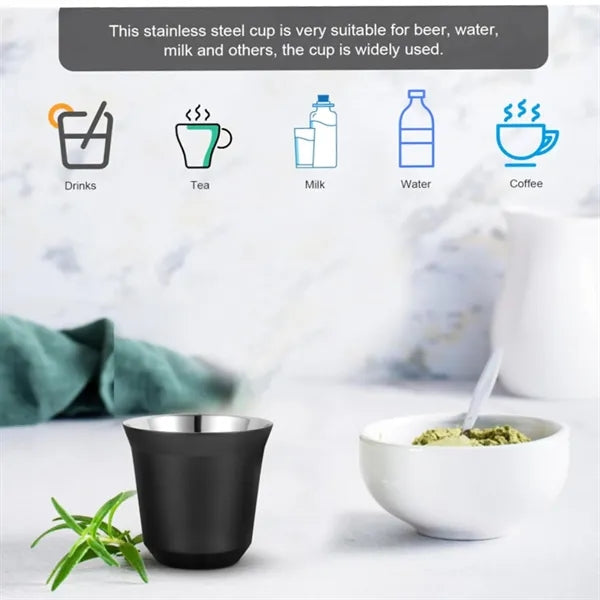 Mini Double Wall Stainless Steel Coffee Cup For Outdoor