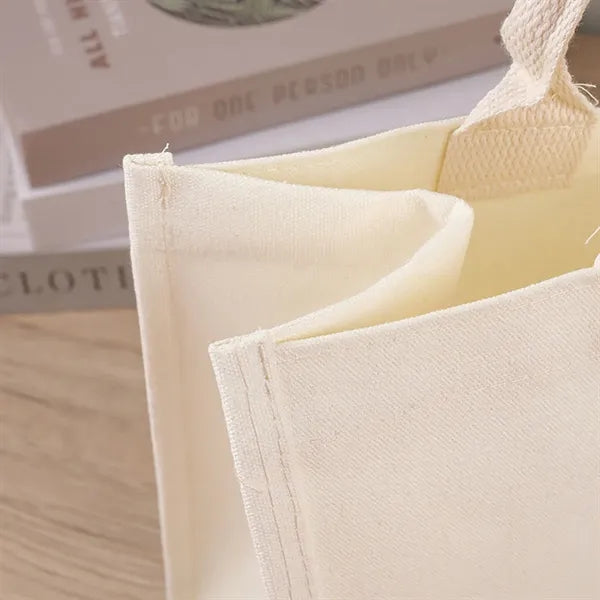 Burlap Film Covered Canvas Tote Bag