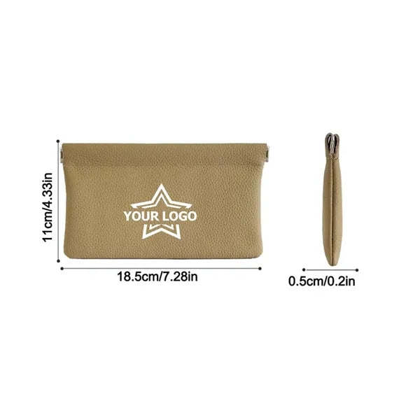 Portable PU Leather Wallet with Automatic Closure