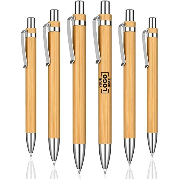Eco Bamboo Ballpoint Pen With Natural Texture