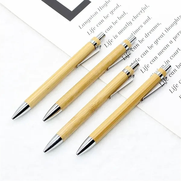 Eco Bamboo Ballpoint Pen With Natural Texture