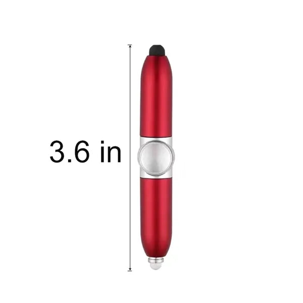 4-In-1 Spinner Stylus Ballpoint Pen With LED Light