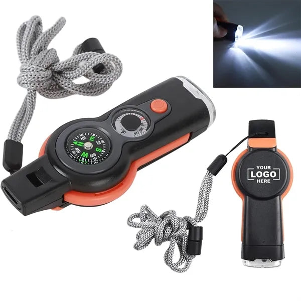 7-in-1 Survival Tool With Compass And LED Light