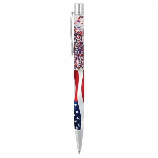 Vegas Floating Flakes Metal Ballpoint