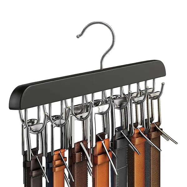20 Hooks 360 Rotating Foldable Wood Hangers