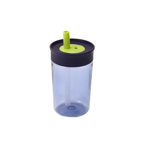 15OZ Plastic Tumbler with Spill Resistant Flexible Straw