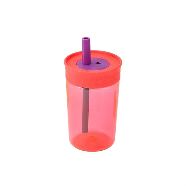 15OZ Plastic Tumbler with Spill Resistant Flexible Straw