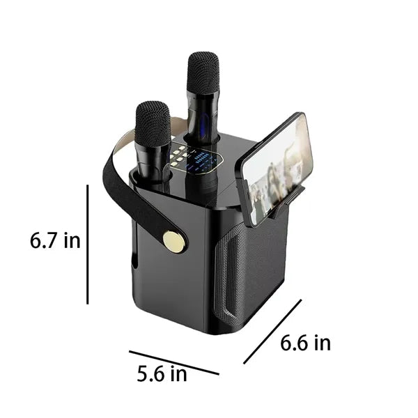 Portable Bluetooth Speaker with Dual Microphone