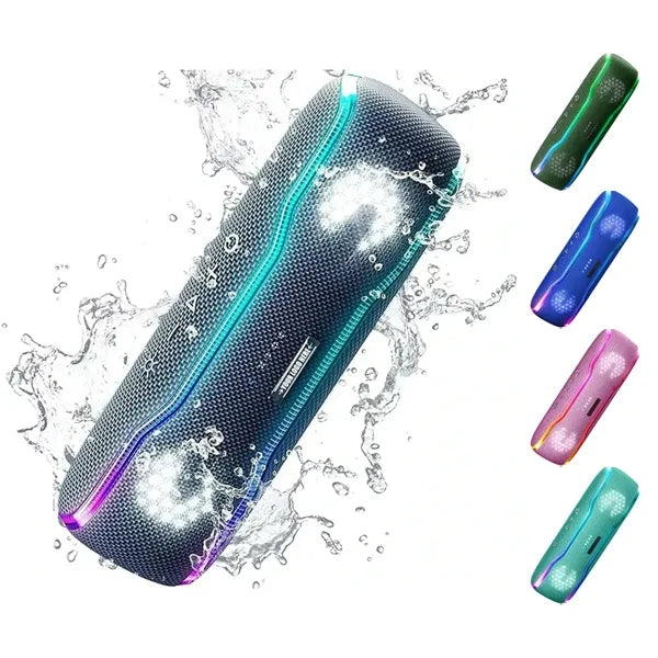 Powerful Waterproof Bluetooth Speaker with Color Lights