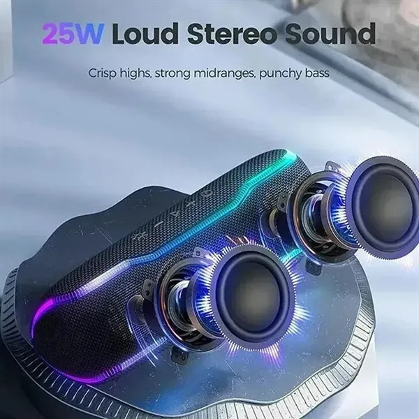 Powerful Waterproof Bluetooth Speaker with Color Lights