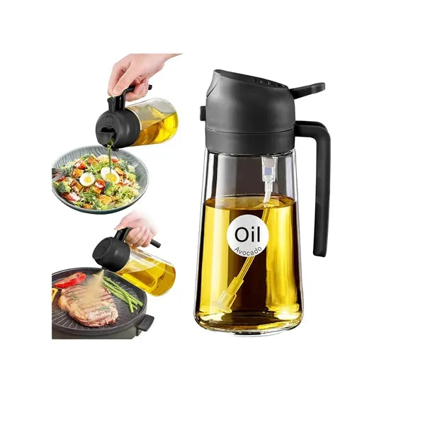 16oz/470ml Glass 2 in 1 Oil Dispenser Sprayer