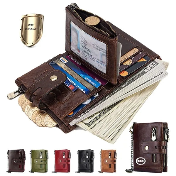 Large Capacity Genuine Leather Wallets with Pocket