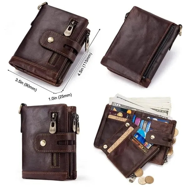 Large Capacity Genuine Leather Wallets with Pocket