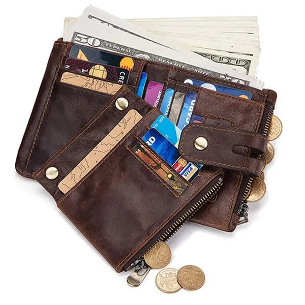 Large Capacity Genuine Leather Wallets with Pocket