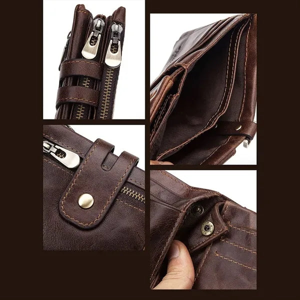 Large Capacity Genuine Leather Wallets with Pocket