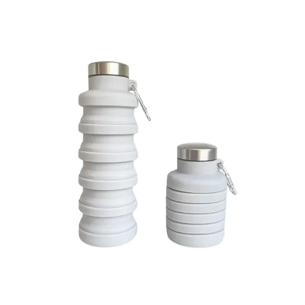 Silicone Collapsible Water Bottle with Carabiner