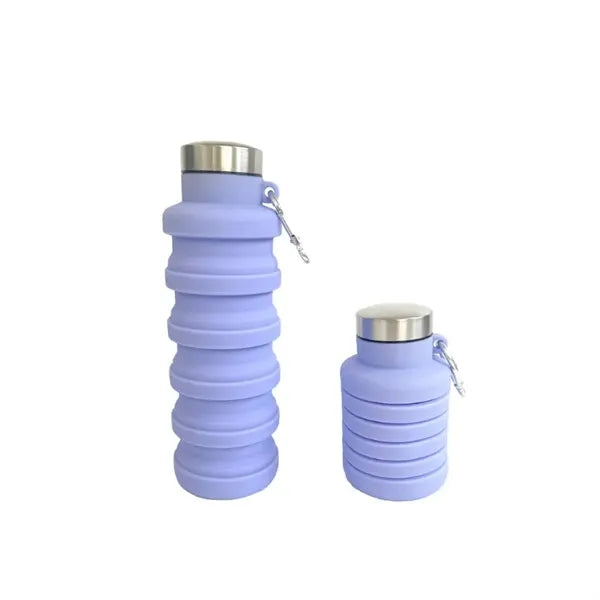 Silicone Collapsible Water Bottle with Carabiner