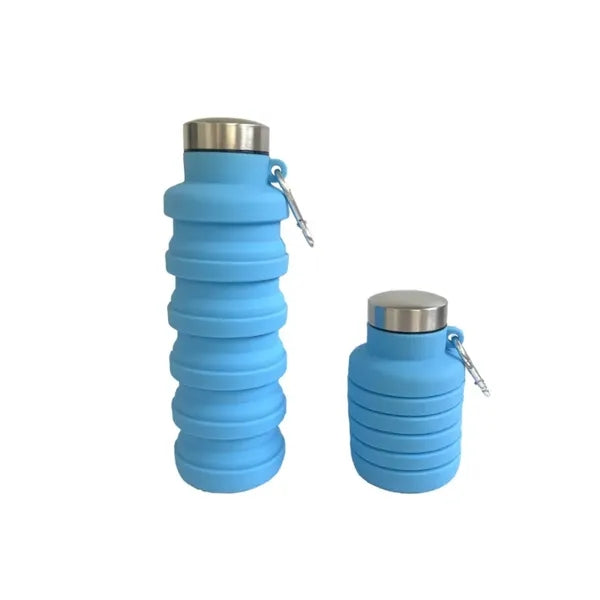Silicone Collapsible Water Bottle with Carabiner
