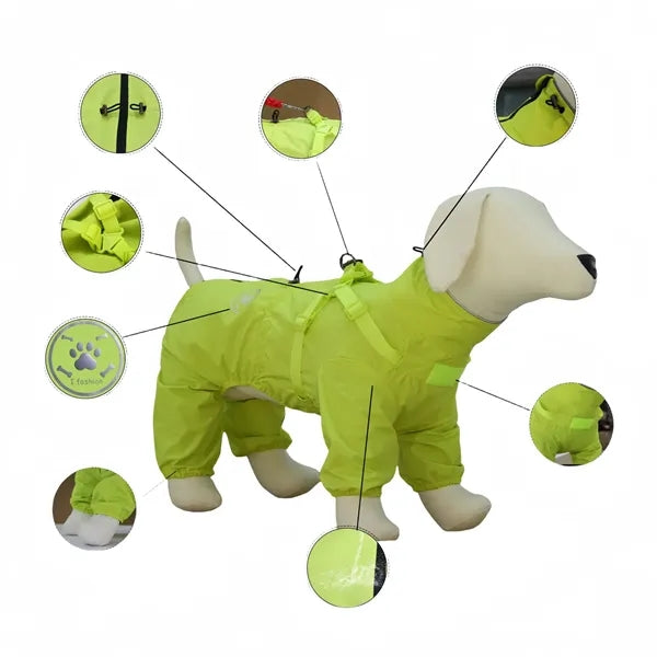 Pet Raincoat with Reflective Strip Free Shipping