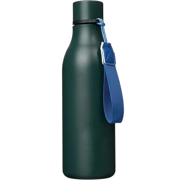 18 oz Stainless Steel Metal Water Bottle with Strap