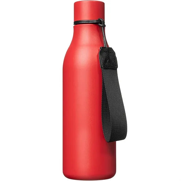 18 oz Stainless Steel Metal Water Bottle with Strap