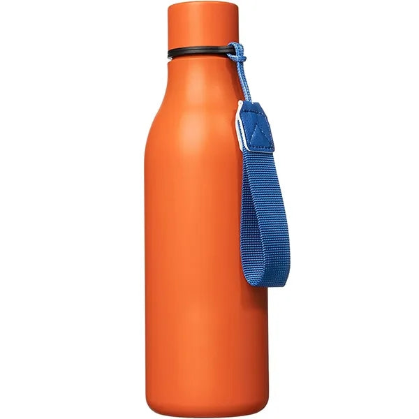 18 oz Stainless Steel Metal Water Bottle with Strap