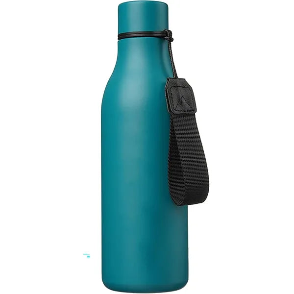 18 oz Stainless Steel Metal Water Bottle with Strap