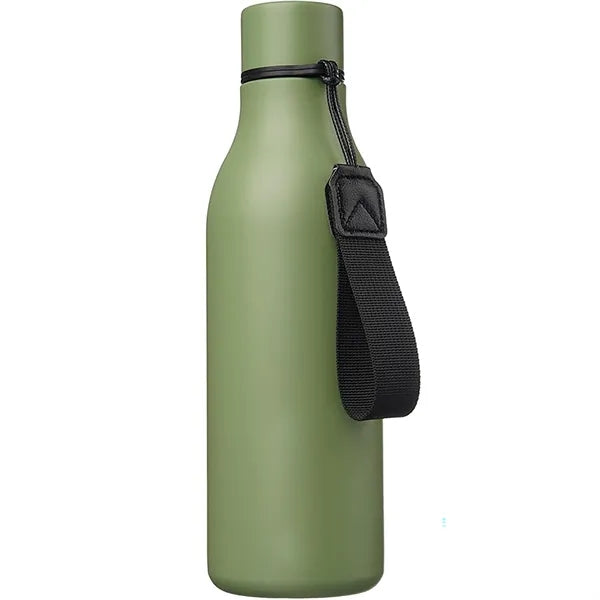 18 oz Stainless Steel Metal Water Bottle with Strap