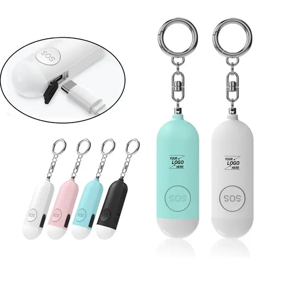 Personal Safety Alarm Keychain with LED Light