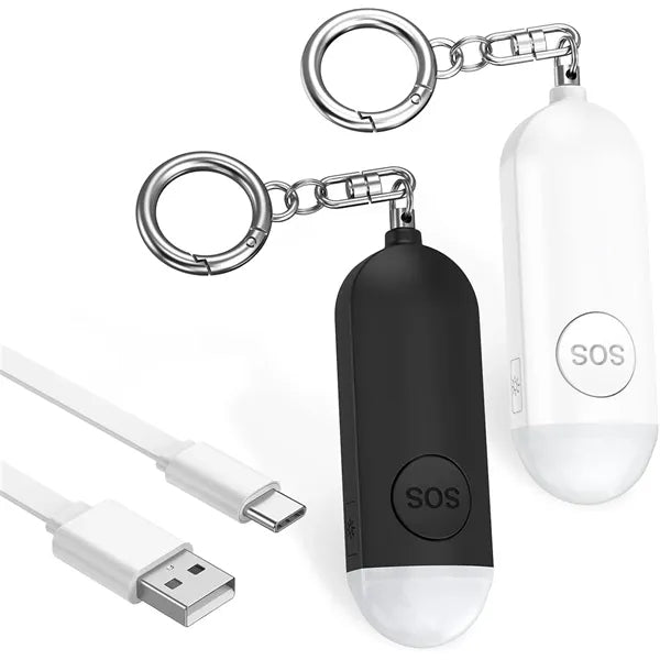 Personal Safety Alarm Keychain with LED Light