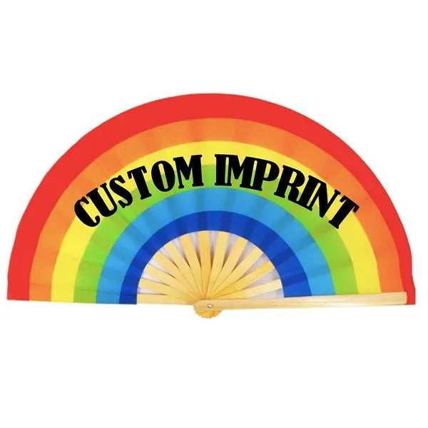 Large 13" Bamboo Frame Fabric Folding Kong Fu Clack Fan