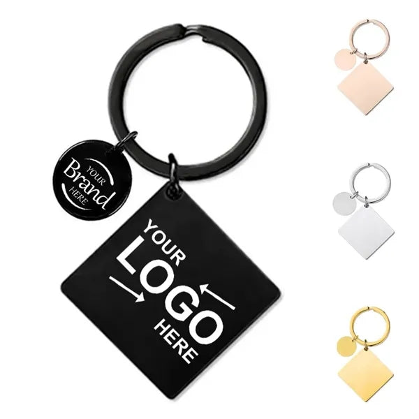 Metal Keychain With Round Tag