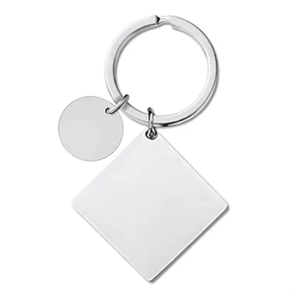 Metal Keychain With Round Tag