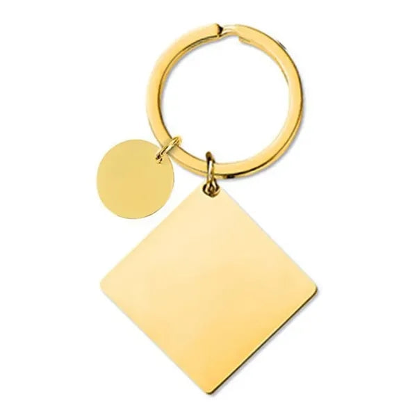 Metal Keychain With Round Tag