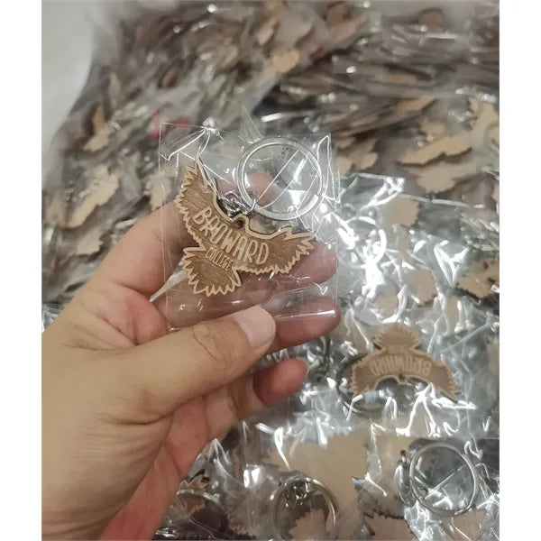 Shape Wooden Keychain