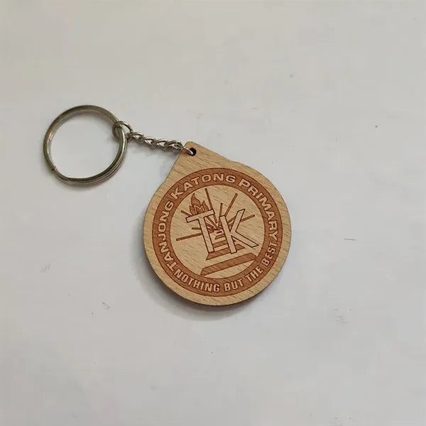 Shape Wooden Keychain