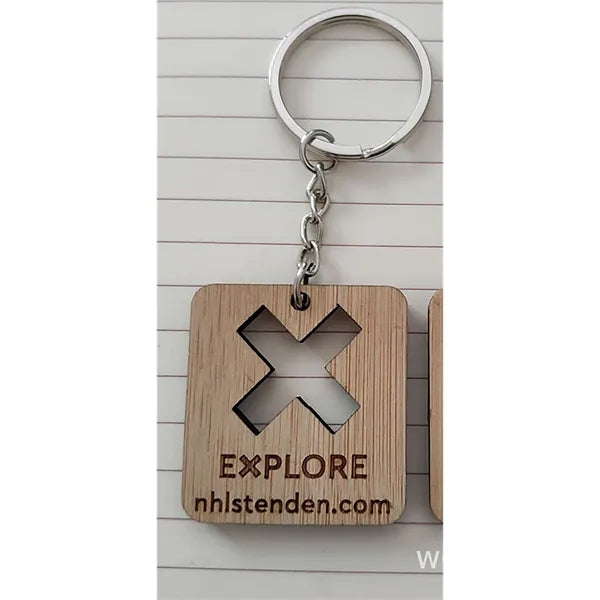 Shape Wooden Keychain