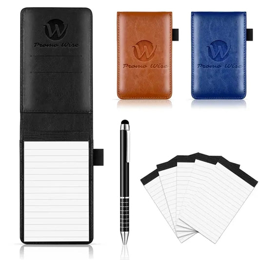 PU Leather Mini A7 Multi-function Notepad Pen Gift Set
