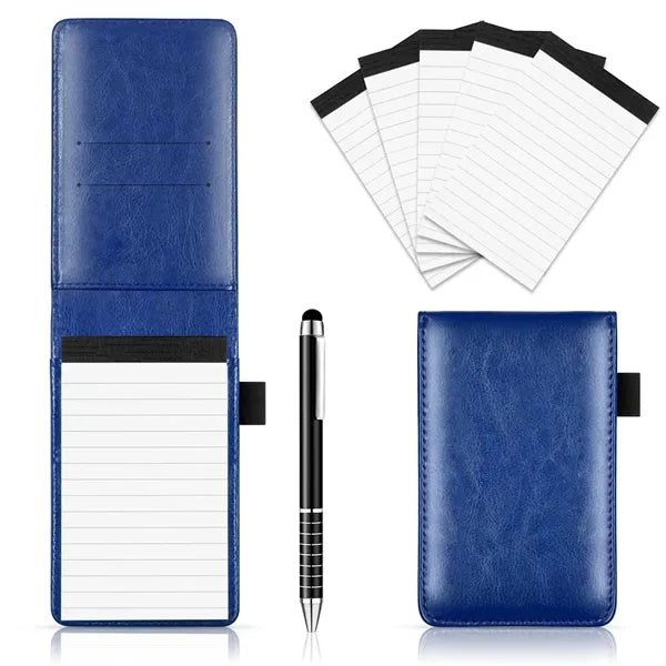 PU Leather Mini A7 Multi-function Notepad Pen Gift Set